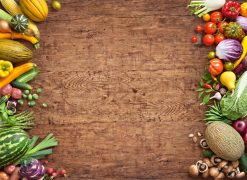 Fruit and vegetables background picture