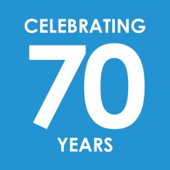 70th anniversary logo of Macfarlane Group